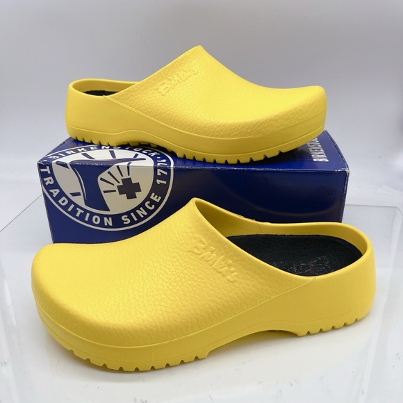 Birkenstock Super Birki Men's Clogs Slides Work Comfort Shoes Yellow EU 45 US 12